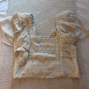 HOPE & IVY crochet crop top.